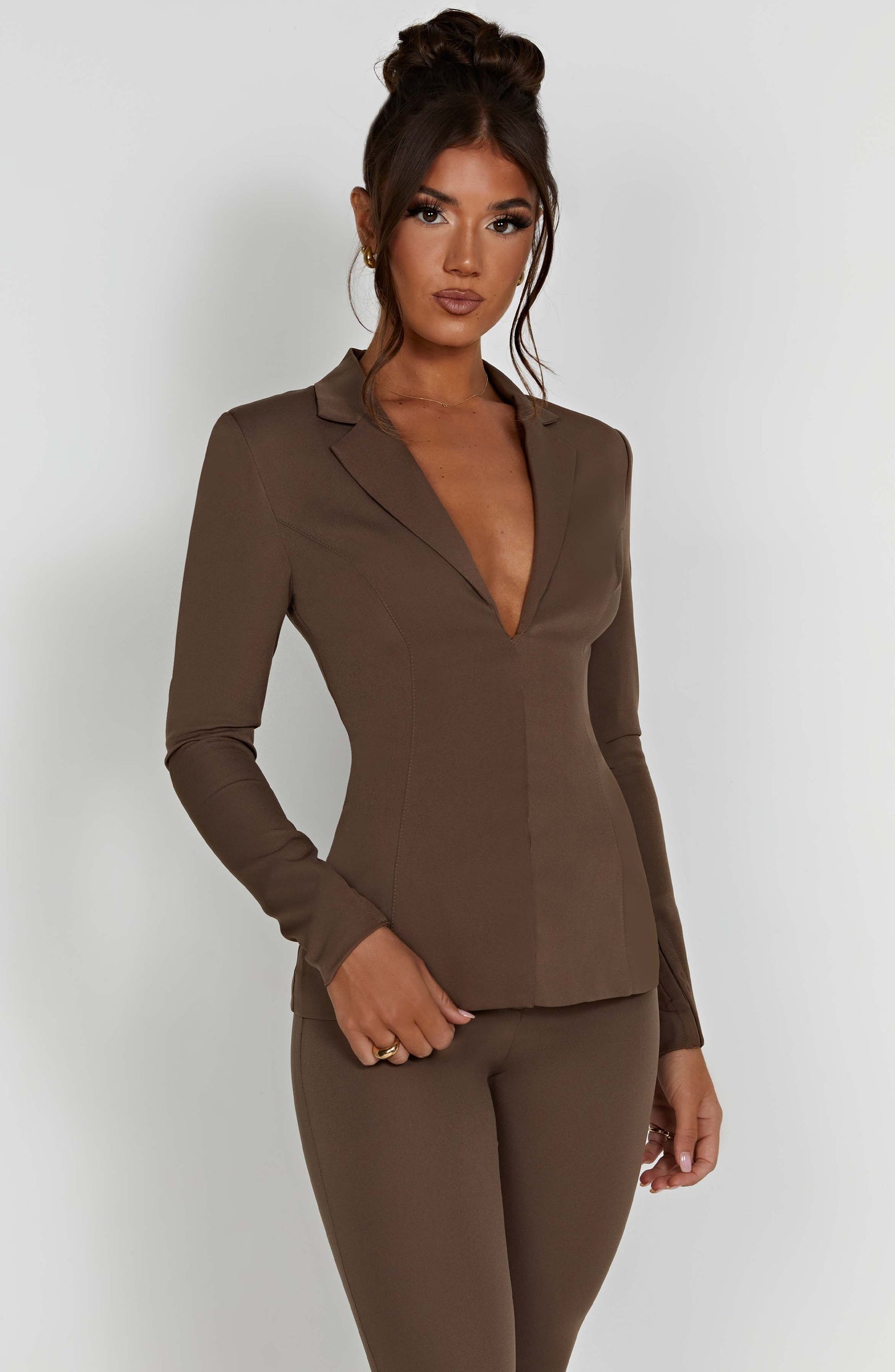 Genevieve™ | Mocha Tailored Fit Jacket