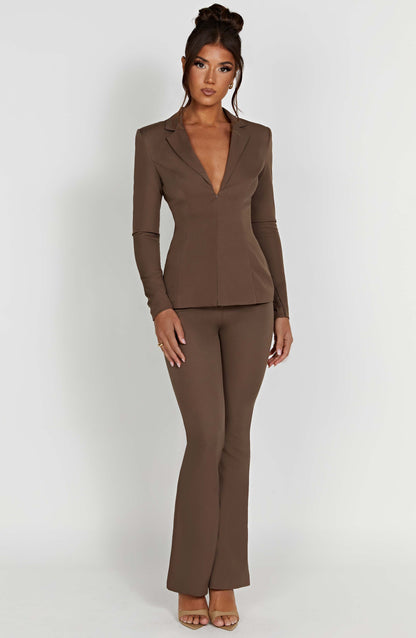 Genevieve™ | Mocha Tailored Fit Jacket