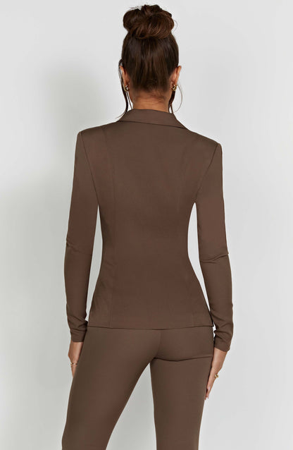 Genevieve™ | Mocha Tailored Fit Jacket