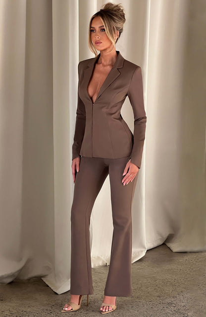 Genevieve™ | Mocha Tailored Fit Jacket